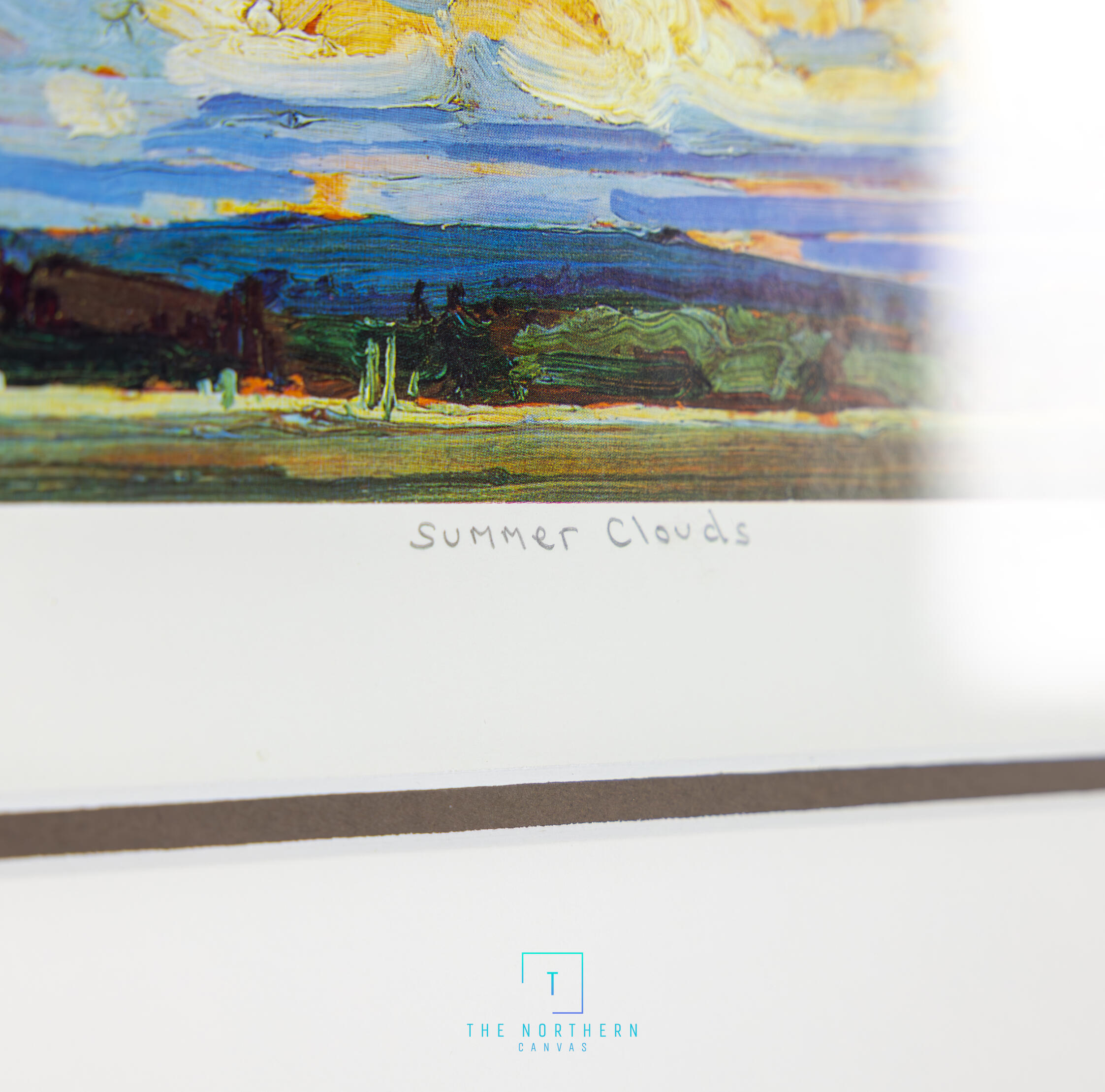 Summer Clouds 34x30 Espresso frame $165