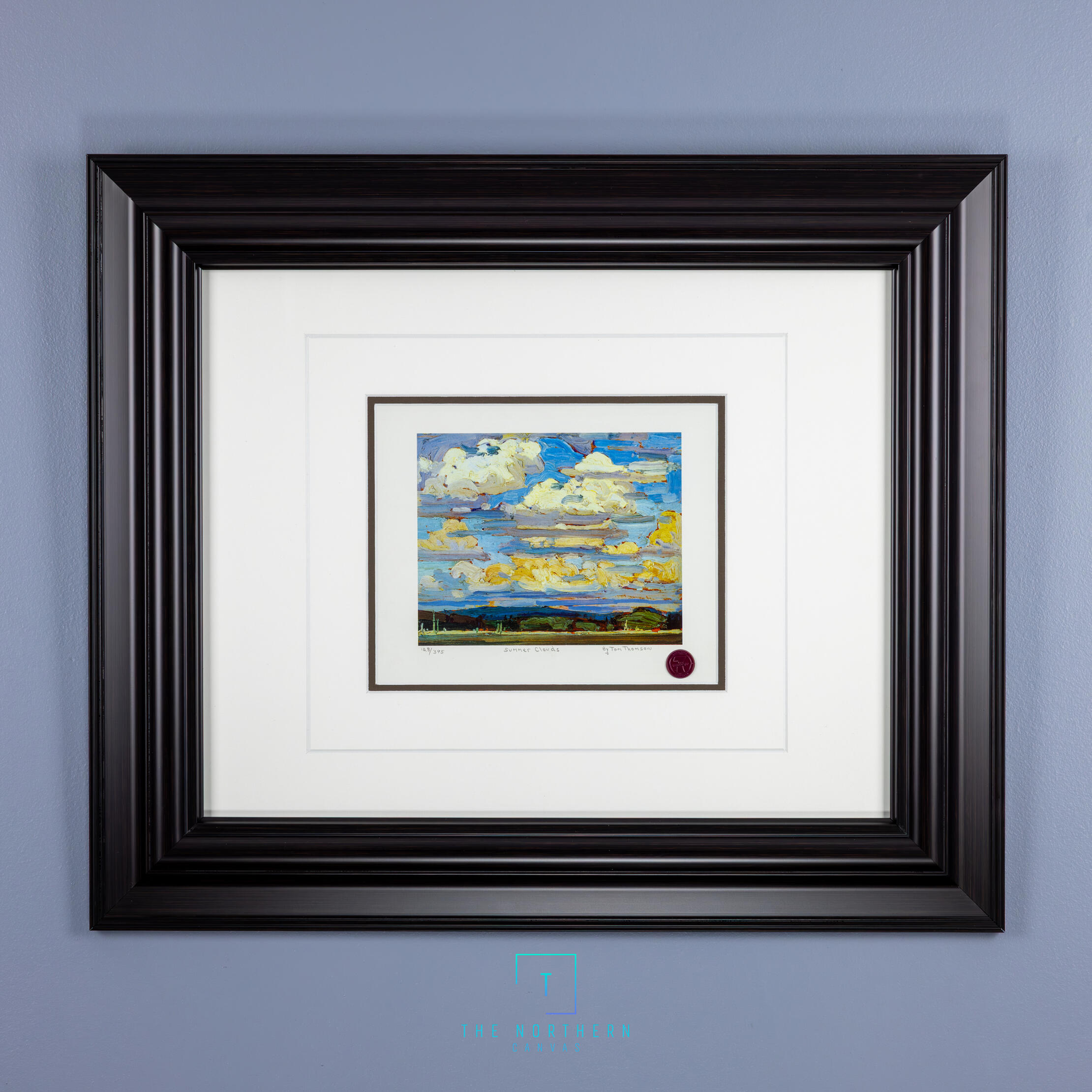 Summer Clouds 34x30 Espresso frame $165