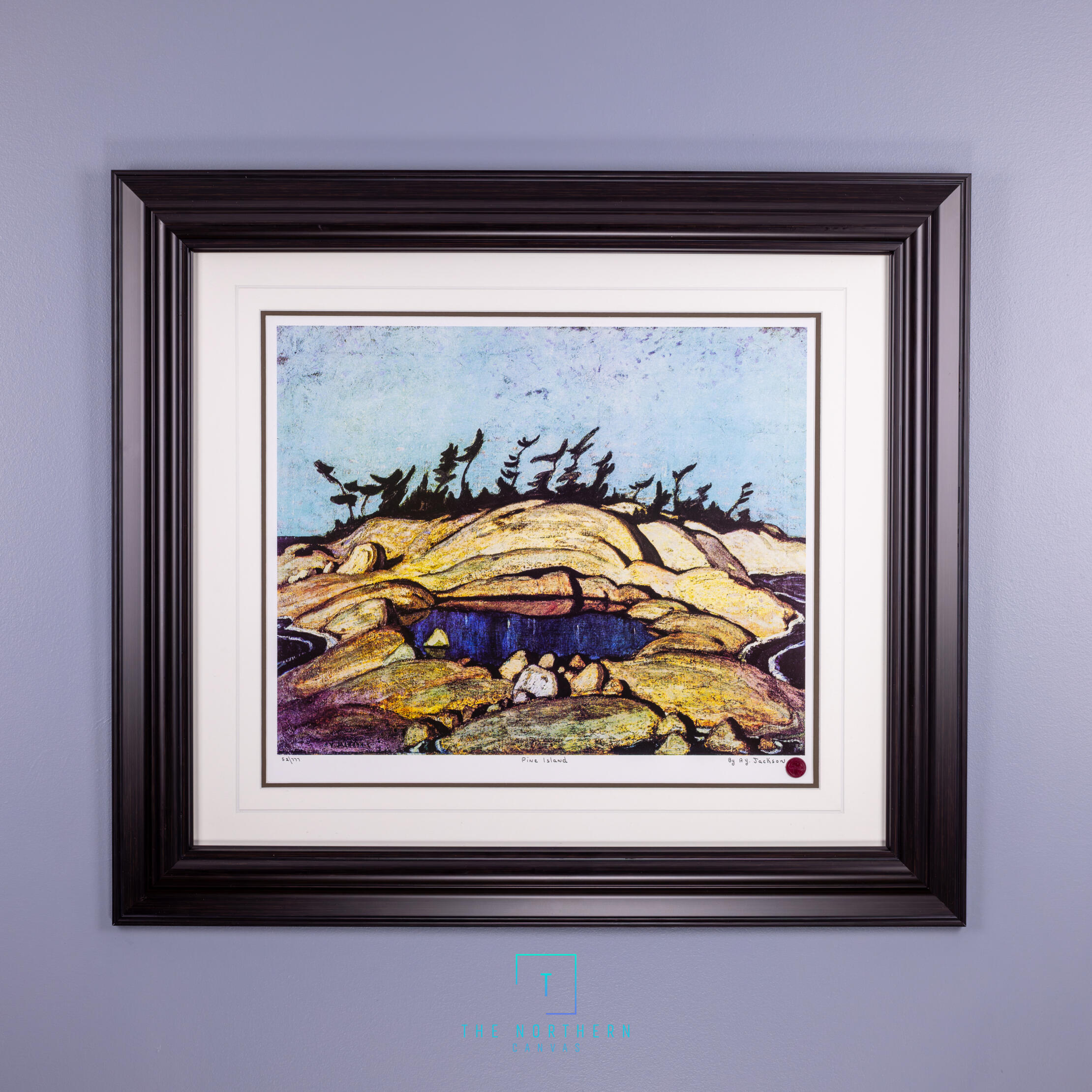 Pine Island 34x30 Espresso frame $165