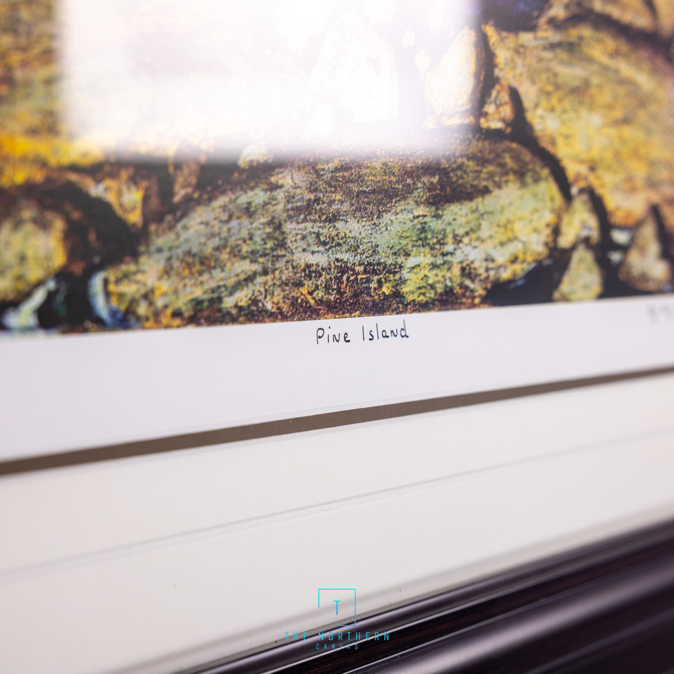 Pine Island 34x30 Espresso frame $165