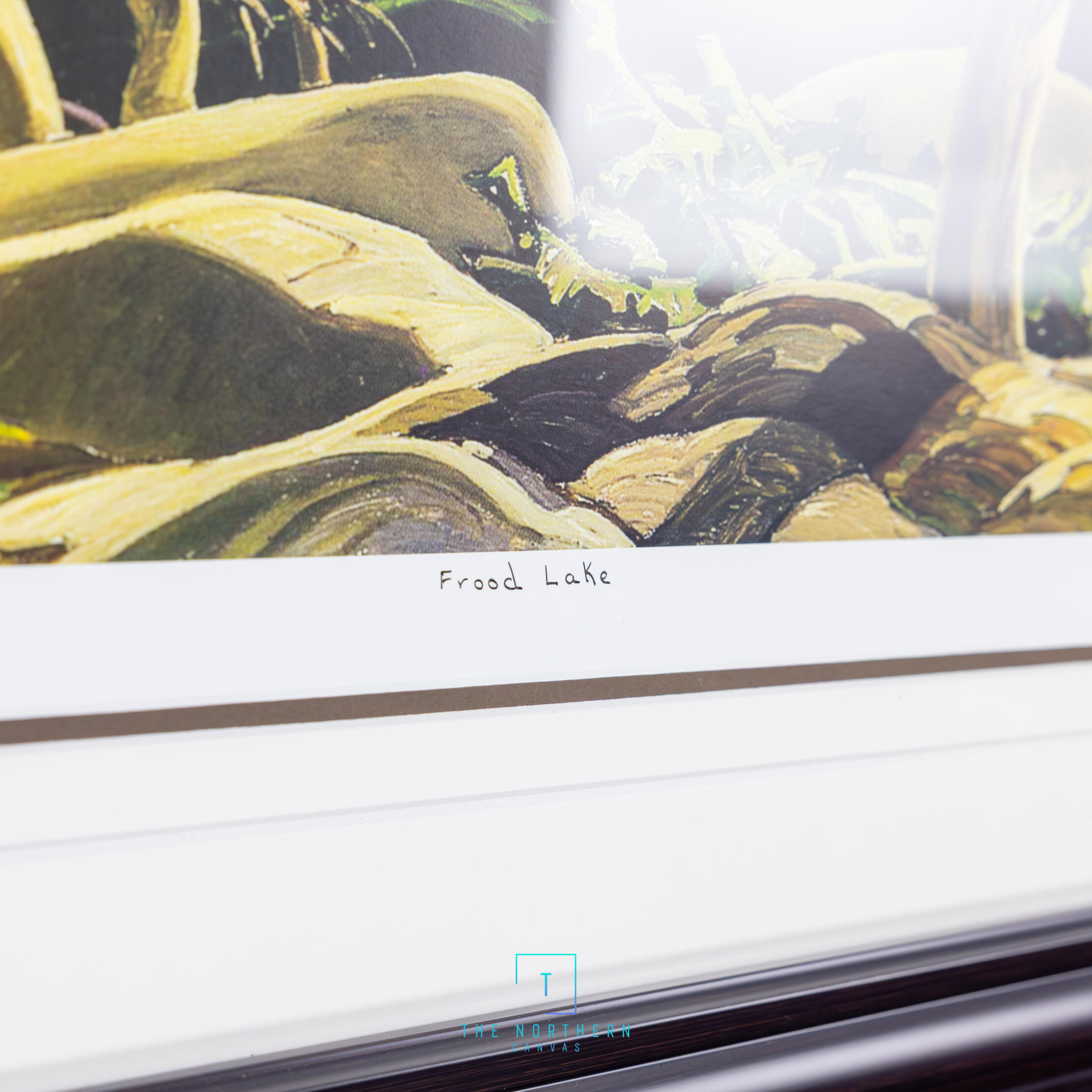 Frood Lake 34x30 Espresso frame $165