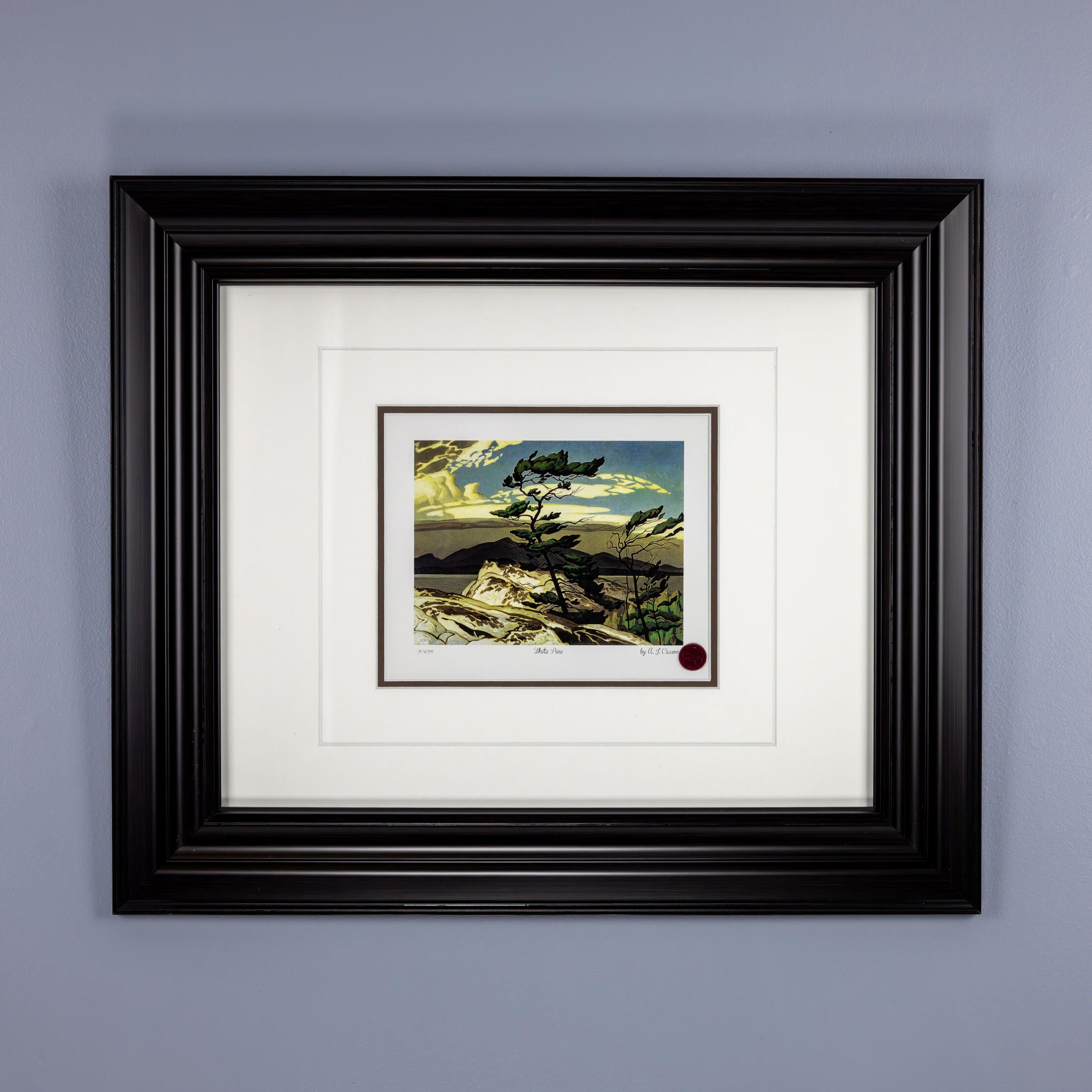 White Pine 34x30 Espresso frame $165